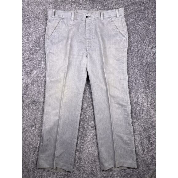Vintage Levis Action Slacks 36x32 Gray 80s Men’s Western Dress Pants USA Made - Picture 1 of 6